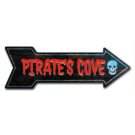 Signmission Pirates Cove Arrow Decal Funny Home Decor 30in Wide D-A-10-999671